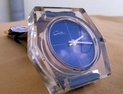 CHATEAW swiss ไขลาน 6 เหลี่ยม เรือนอะคริลิคใส