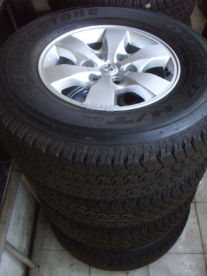 ยางใหม่ แม็คVigo Champป้ายแดง Bridgestone Dueler 265/70R16 ใหม่ เส้นสีตุ่มยางครบ ปี2813, ยางใหม่ 265/65R17