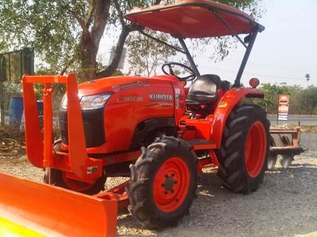 ขายรถไถ Kubota L 3608 (4WD) พร้อมดันหน้าและผานหลังตราช้าง