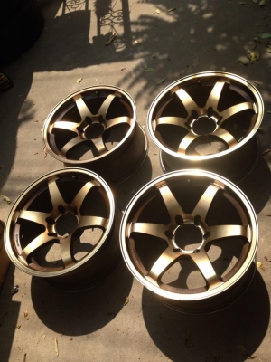 ขายล้อ TE37 SL ขอบ18  6รู กว้างหน้า9หลัง10  สวยๆถูกๆครับ 14000.-
