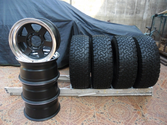 ขายยาง bf 265-70-16 ปี 10 + ล้อ te37 สีดำปัดเงา ขอบ 16 -0