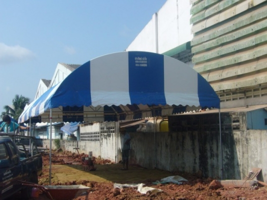 รับติดตั้งโครงหลังคาผ้าใบและหลังคากันความร้อน