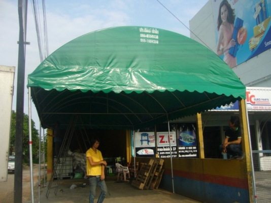 รับติดตั้งโครงหลังคาผ้าใบและหลังคากันความร้อน