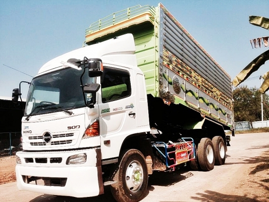 รถใหม่#พร้อมขาย#HINO FM2P 380#กระบะอลูมิเนียมคอกสูง#ดั้มพ์ 15 ตัน#ติดตั้งปากลำโพงใหญ่#ยาว 6.50 เมตร#สูง 2.20 เมตร