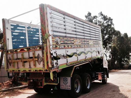 รถใหม่#พร้อมขาย#HINO FM2P 380#กระบะอลูมิเนียมคอกสูง#ดั้มพ์ 15 ตัน#ติดตั้งปากลำโพงใหญ่#ยาว 6.50 เมตร#สูง 2.20 เมตร