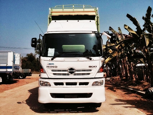 รถใหม่#พร้อมขาย#HINO FM2P 380#กระบะอลูมิเนียมคอกสูง#ดั้มพ์ 15 ตัน#ติดตั้งปากลำโพงใหญ่#ยาว 6.50 เมตร#สูง 2.20 เมตร