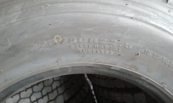 ยางRADIALใหม่ 10 ล้อ DUNLOP 275/80R22.5 ปี 2012