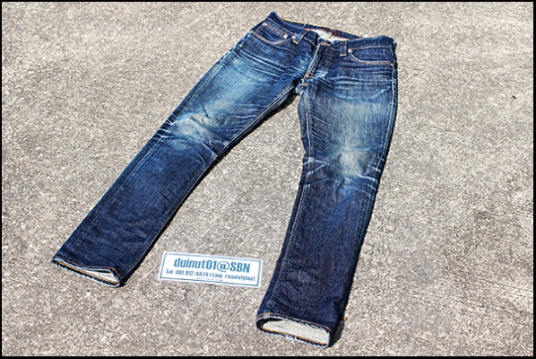 Nudie THIN FINN DRY STRETCH 4 Year TFDS เป็นรุ่นที่ตอนนี้เลิกผลิตแล้ว ( 'FADE' สวยธรรมชาติ ซัก 1 ครั้งด้วย 'Woolite Black' )