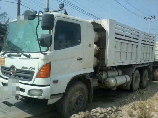 ขายสิบล้อดั้มHINO mega260แรงติดก๊าซNgv7ถังลูกสามมิตรลอนเฉียงพร้อมใช้งาน