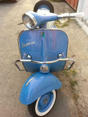 ขาย vespa64 อินเดีย ทะเบียนพร้อมโอน สีฟ้ามุข เครื่องผ่าใหม่ ของแต่งสวยงาม ราคา 75,000 บาท รับเทรินครับ
