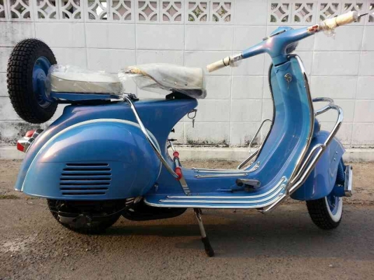 ขาย vespa64 อินเดีย ทะเบียนพร้อมโอน สีฟ้ามุข เครื่องผ่าใหม่ ของแต่งสวยงาม ราคา 75,000 บาท รับเทรินครับ