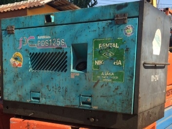 ขายด่วนเครื่องปั๊มลมAIRMAN PDS125S เก่าญี่ปุ่นพร้อมใช้