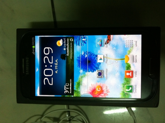 Samsung S3 สีเงิน เครื่องศูนย์ หัวชาตร์ +หูฟัง+ สายดาต้า+ เคส