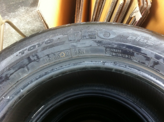 ขายยางTOYO TEO PLUS สภาพ 95\% วื่งไม่ถึง 800 โลใหม่มากๆ 9900