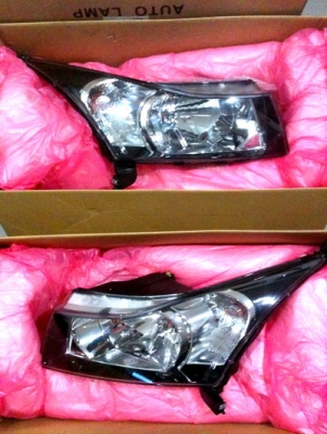ไฟหน้า เชฟโรเลต ครูซ 2012 (ของใหม่) มาพร้อมหลอดไฟฮาโลเจนพร้อมใส่ได้เลย (ราคาคู่ล่ะ 3,000) ถูกกว่าห้างมาก
