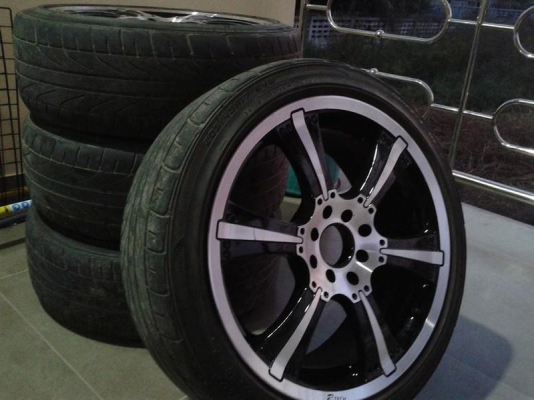 ล้อแม็ค17นิ้ว พร้อมยาง 4รู100/114 ส่งฟรี