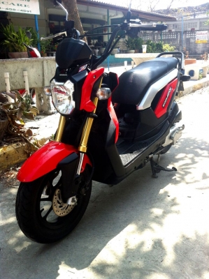 ขาย Honda Zoomer-x สีแดง ปี 2556 (รถ7เดือน) ราคา 38,500บาทครับต่อรองได้