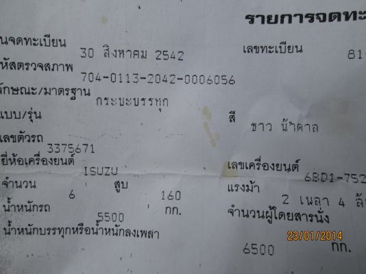 ISUZU-ร๊อคกี้-6BD1-6,50เมตร-รถห้าง---ราคา400,000,---