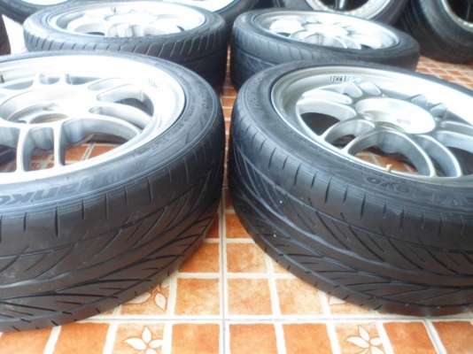 RPF1ล้อ16"4.100(ยกชุด9,700.-)กว้าง7et41 สีบอร์น+พร้อมยาง(แถมน๊อตซิ่ง1ชุด)