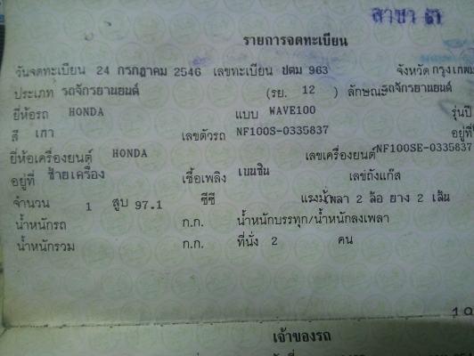 wave 100s   ปี46 เครื่องเดิมๆ