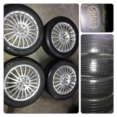 ขายล้อแม็กมือ2ลาย ENKEI สีบรอนซ์ 15 4รู100/114 +ยาง ราคา 5,500 บาทถูก