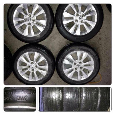 ขายล้อแม็กซ์ขอบ15 New Honda City 4/100 + ยางปี11 ราคา 7,500 บาทถูก