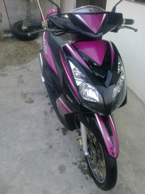 ขาย Yamaha mio ปี53 ไฟคู่ สีม่วง-ดำ