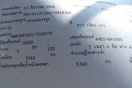 ขาย ISUZU 6ล้อ NQR70RY คัซซีใหญ่ ช่วงยาว ปี 45