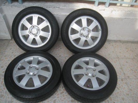ขายล้อแม็ก Mitsu mirage 14"x4.5" et46 4รู100 + ยางผลิตสัปดาห์ที่ 37 ปี12  สนใจติดต่อเล็กคลองสามครับ (081-3747940)