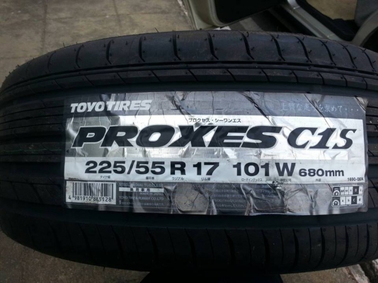 ยางใหม่ TOYO C1S 225-55-17 เหลือ2เส้นสุดท้าย ถูกสุดๆ เส้นละ 4,300 บาท 087-758-6654 เนครับ ต่างจังหวัดจัดส่งได้ครับ