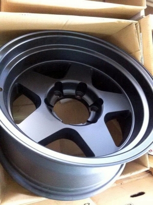 Bredley ขอบ16 xกว้าง8 ET-25  สีดำด้าน  ใส่ 6รู /139.7