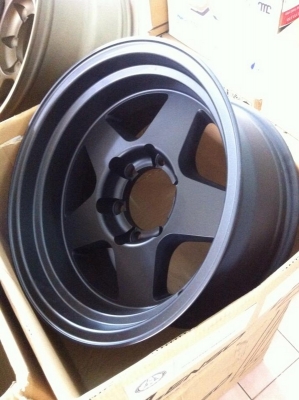 Bredley ขอบ16 xกว้าง8 ET-25  สีดำด้าน  ใส่ 6รู /139.7