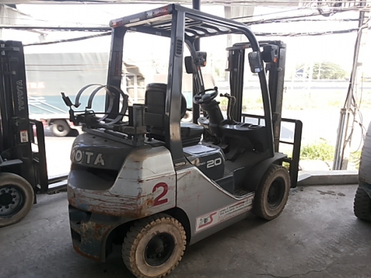 รถฟอร์คลิฟท์ ขนาด 2ตัน Toyota รุ่น: 02-8FG20 ซีเรียล:8FG25-13627 ปี:2008