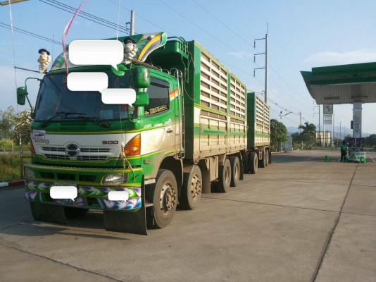 ขายรถ 24 ล้อพ่วงแม่-ลูกดัมพ์ HINO MEGA 344 แรงม้า 12 ล้อปี 2554 เบรคแห้ง หางพ่วง 3 คานแท้กระบะเหล็กคอกเกษตร ขายดาวน์ 1370000 ผ่อนต่อ 70395 X 33 = 2323035 ราคารวม 3693035