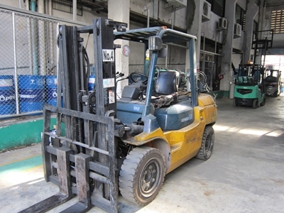 ขาย! รถโฟคลิฟท์(LPG)นำเข้า มือสอง TOYOTA / 02-7FG35 / A71GK40-30348 / ปี2003 / 14,584ชม / ขนาด3.5ตัน