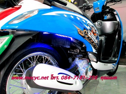 SCOOPY-I  สีฟ้าขาวมาใหม่ ไมล์ 6 พันโล   แถมฟรี เสื้อ และ หมวกกันน็อก 28900