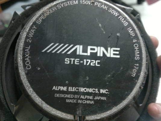 ลำโพงดอก ALPINE 6 inch (นิ้ว)