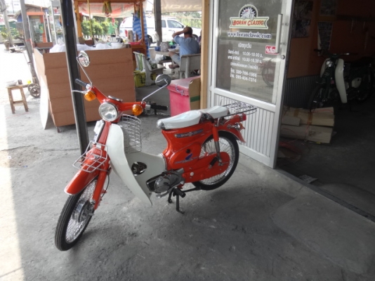 ขายc70ทำสีตกแต่งใหม่สวยๆสีส้มเครื่องเดิมปัดเงาทะเบียนชุดโอน(ร้านโบราณคลาสสิค)ไลท์บางแค