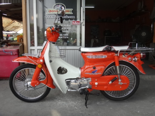 ขายc70ทำสีตกแต่งใหม่สวยๆสีส้มเครื่องเดิมปัดเงาทะเบียนชุดโอน(ร้านโบราณคลาสสิค)ไลท์บางแค