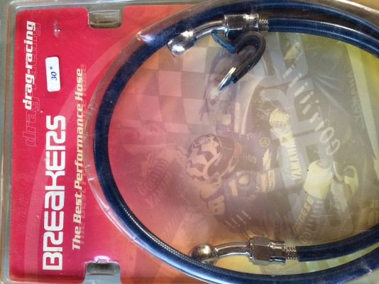 สายถักเบรคเกอร์สีน้ำเงินยาว 30" สายถักเบรคเกอร์สีน้ำเงินยาว 30"