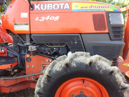 คูโบต้า  L3408 ใบมีดดันหน้าช้าง ผาน 6 ช้าง ทำงาน 587 ชั่วโมงรถไร่สวยเดิมยังกะรถใหม่