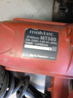 ขายเลื่อยไฟฟ้า7นิ้ว  Maktec MT580 ราคา 1,690บาท