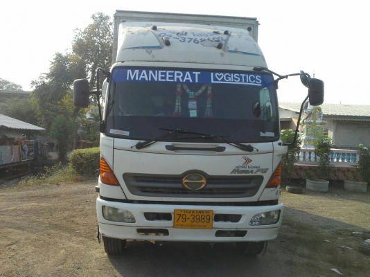 ขายรถบรรทุกหกล้อฮิโน่ ยาว 7.20 เม็ตตู้แห้ง10 ไม่มีเสากลางเดคก้าปี 48 ลิฟท์ท้าย