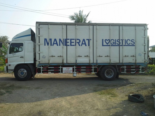 ขายรถบรรทุกหกล้อฮิโน่ ยาว 7.20 เม็ตตู้แห้ง10 ไม่มีเสากลางเดคก้าปี 48 ลิฟท์ท้าย