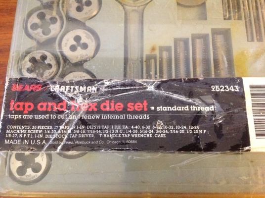 ขายชุดต๊าปเกลียวนิ้ว Vintage Craftsman 38 ชิ้น