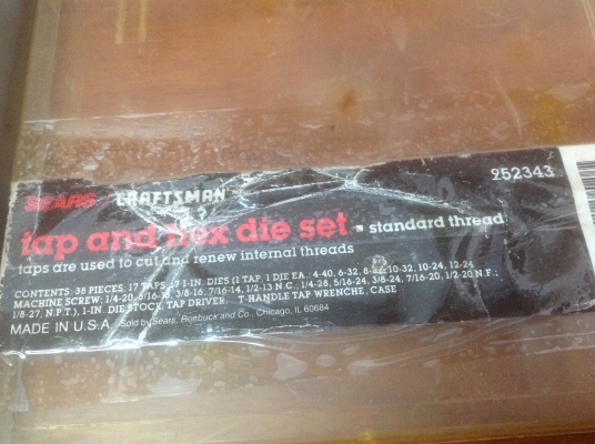 ขายชุดต๊าปเกลียวนิ้ว Vintage Craftsman 38 ชิ้น