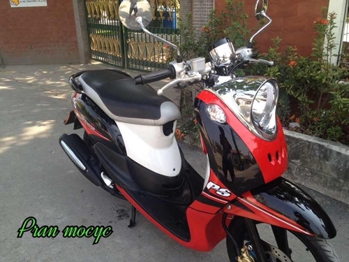 ขายyamaha fino สีดำเเดงขาว ปี2013