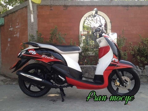 ขายyamaha fino สีดำเเดงขาว ปี2013