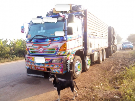 ขายรถ 24 ล้อพ่วงแม่-ลูกดัมพ์ HINO MEGA 380 แรงม้า 12 ล้อปี 2552 หางพ่วง 3 คานแท้กระบะอู่ซีทีทรัค ราคา 3300000