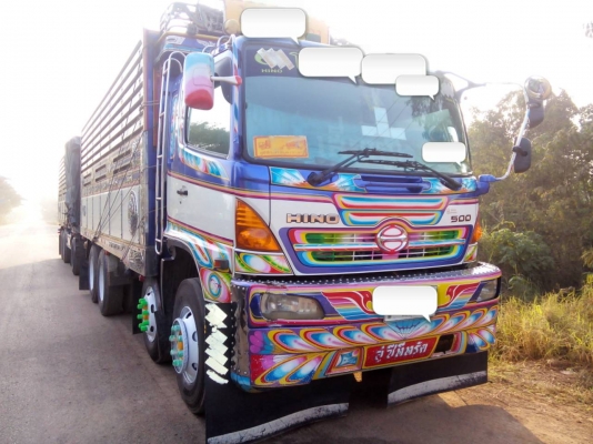 ขายรถ 24 ล้อพ่วงแม่-ลูกดัมพ์ HINO MEGA 380 แรงม้า 12 ล้อปี 2552 หางพ่วง 3 คานแท้กระบะอู่ซีทีทรัค ราคา 3300000